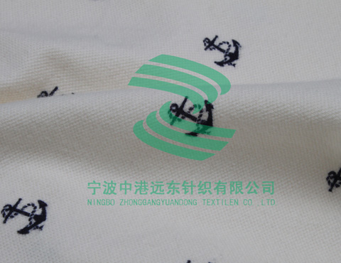 氨纶四角网眼布（除毛+印花）(图1)