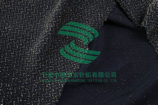 素色氨纶双面提花布(图1)