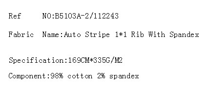 Auto Stripe 1*1 Rib With Spandex(图2)