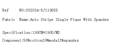 Auto Stripe Single Pique With Spandex(图2)