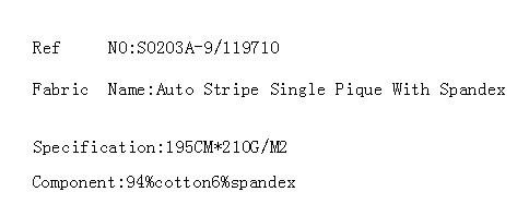 Auto Stripe Single Pique With Spandex(图2)