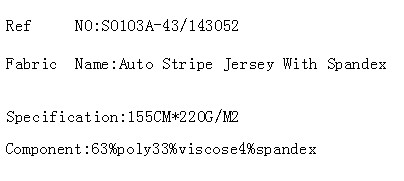 Auto Stripe Jersey With Spandex(图2)