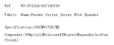 Feeder Stripe Jersey With Spandex(图2)