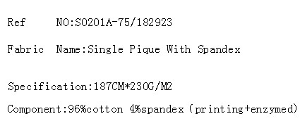 Single Pique With Spandex(图2)