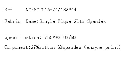 Single Pique With Spandex(图2)