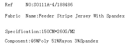 Feeder Stripe Jersey With Spandex(图2)