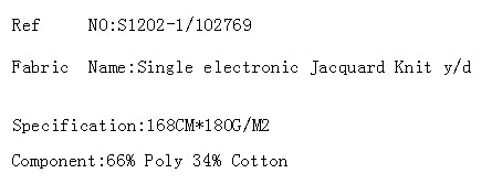 Single electronic Jacquard Knit y/d(图2)