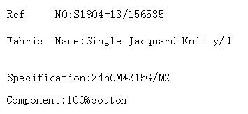 Single Jacquard Knit y/d(图2)