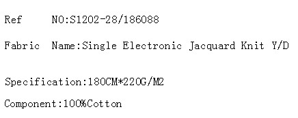 Single Electronic Jacquard Knit Y/D(图2)