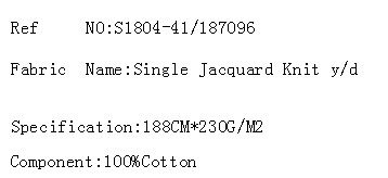 Single Jacquard Knit y/d(图2)