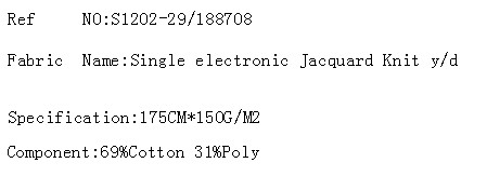 Single electronic Jacquard Knit y/d(图2)