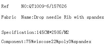 Drop needle Rib with spandex(图2)
