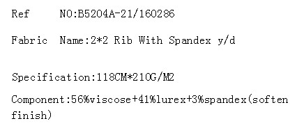 2*2 Rib With Spandex y/d(图2)