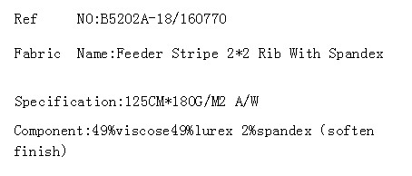 Feeder Stripe 2*2 Rib With Spandex(图2)