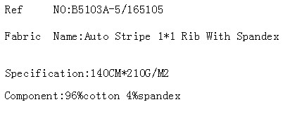 Auto Stripe 1*1 Rib With Spandex(图2)