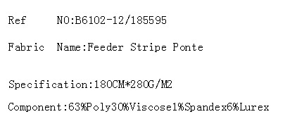 Feeder Stripe Ponte(图2)