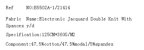 Electronic Jacquard Double Knit With Spancex y/d(图2)