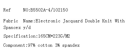 Electronic Jacquard Double Knit With Spancex y/d(图2)