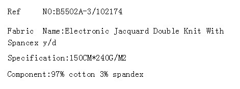 Electronic Jacquard Double Knit With Spancex y/d(图2)