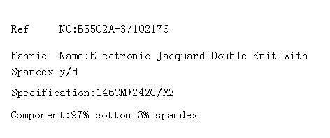 Electronic Jacquard Double Knit With Spancex y/d(图2)
