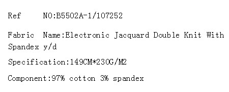 Electronic Jacquard Double Knit With Spandex y/d(图2)