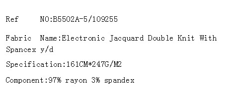 Electronic Jacquard Double Knit With Spancex y/d(图2)