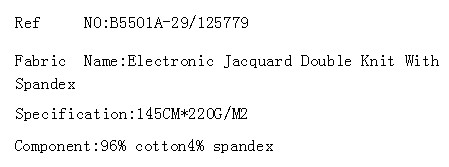 Electronic Jacquard Double Knit With Spandex(图2)