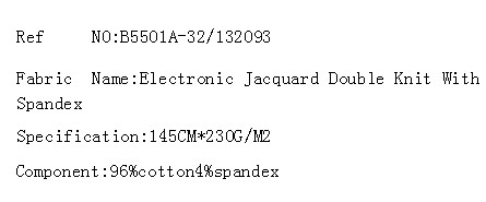Electronic Jacquard Double Knit With Spandex(图2)