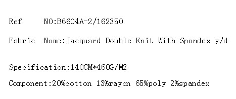 Jacquard Double Knit With Spandex y/d(图2)