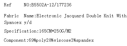 Electronic Jacquard Double Knit With Spancex y/d(图2)