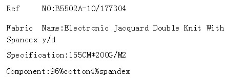 Electronic Jacquard Double Knit With Spancex y/d(图2)