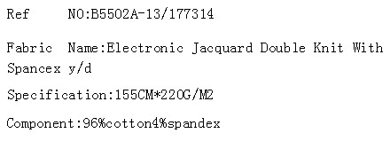 Electronic Jacquard Double Knit With Spancex y/d(图2)