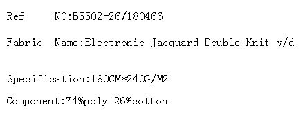 Electronic Jacquard Double Knit y/d(图2)