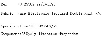 Electronic Jacquard Double Knit y/d(图2)