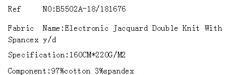 Electronic Jacquard Double Knit With Spancex y/d(图2)