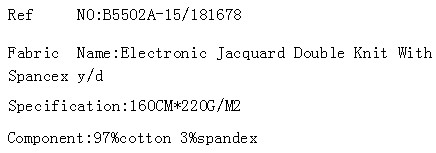 Electronic Jacquard Double Knit With Spancex y/d(图2)