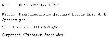 Electronic Jacquard Double Knit With Spancex y/d(图2)