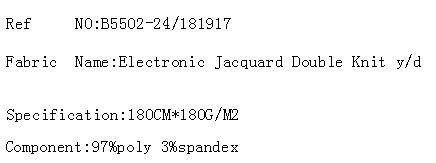 Electronic Jacquard Double Knit With Spancex y/d(图2)