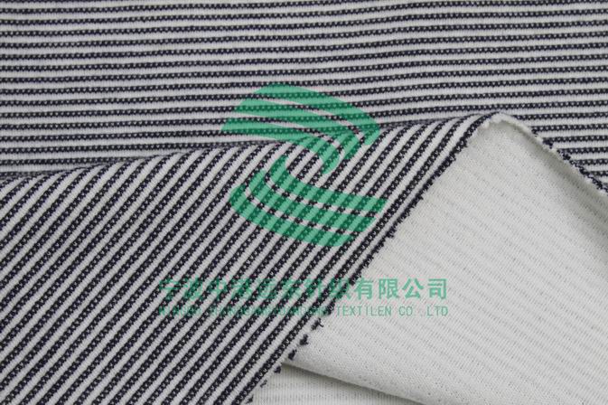Feeder Stripe Jacquard Double Knit With SPandex(图1)