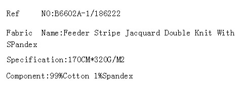 Feeder Stripe Jacquard Double Knit With SPandex(图2)