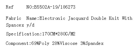 Electronic Jacquard Double Knit With Spancex y/d(图2)