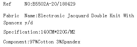 Electronic Jacquard Double Knit With Spancex y/d(图2)